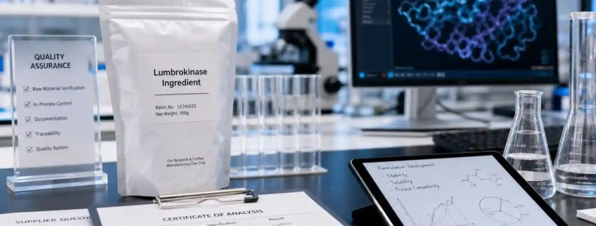 Lumbrokinase ingredient quality documents and lab review for supplement brand safety questions