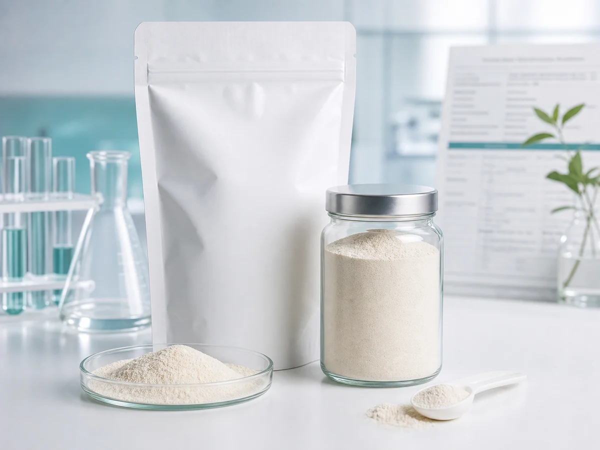 Earthworm Peptide Powder B2B Product Image Bulk earthworm peptide powder product image for nutraceutical formulation ingredient sourcing