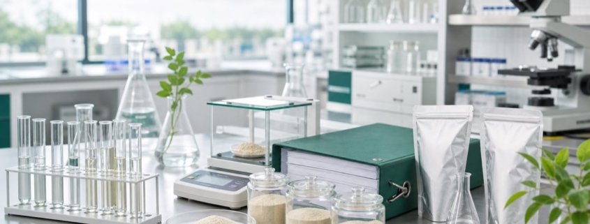 Quality control laboratory for bulk earthworm-derived nutraceutical ingredient powders and COA documentation