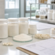 Custom lumbrokinase formulation samples, capsules, and specification sheets in a quality control lab