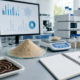 Earthworm protein powder samples and amino acid profile testing in a formulation lab