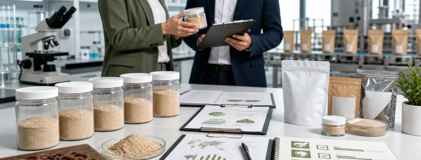 B2B buyers evaluating earthworm protein powder supplier samples, documents, and packaging