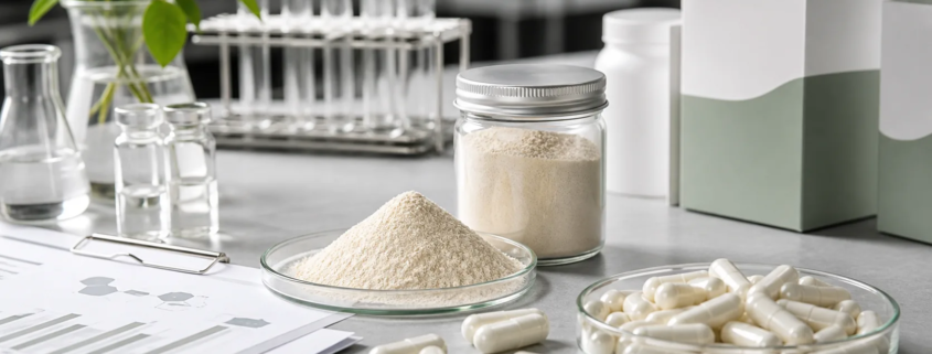 Lumbrokinase powder and capsule samples with clean OEM supplement production documents