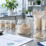 How to Choose High-Quality Earthworm Protein: A B2B Buyer Guide featured image Earthworm protein powder sample with scale, sieve tray, supplier documents, sample pouches, and bulk cartons