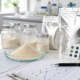 Earthworm peptide powder stability review with sealed samples, foil packaging, and quality control documents