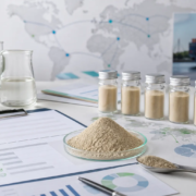 Why Earthworm Peptides Are Gaining Attention: A B2B Ingredient Guide featured image Earthworm peptide powder samples with global sourcing documents and B2B quality review charts