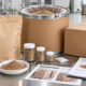Earthworm protein powder packaging options with lined drum, sealed pouch, sample jars, and export cartons