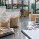 Earthworm protein powder sample bags with storage checklist, humidity control tools, and warehouse quality review materials